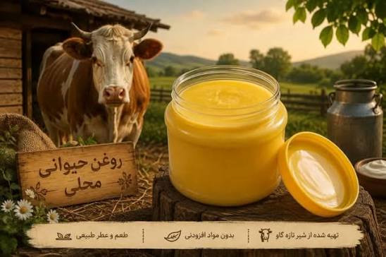 روغن حیوانی زرد گاوی 500گرمی